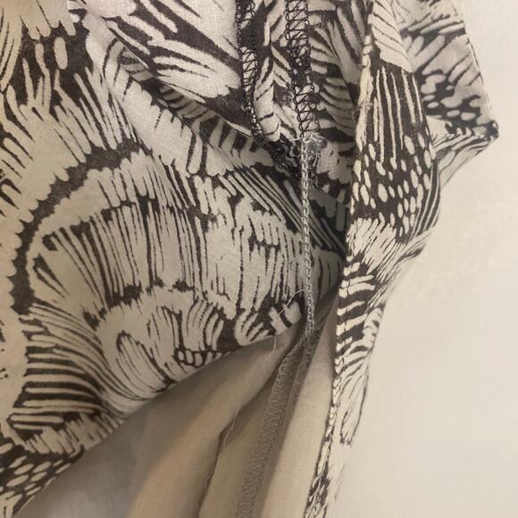 Eddie Bauer Floral Print A-Line‎ Skirt Lightweight Brown White Above Knee Size 6 - Picture 6 of 10